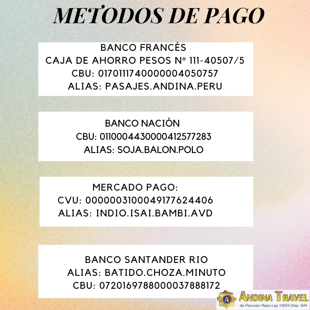 Métodos de pago